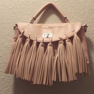 Blush Fringe Purse